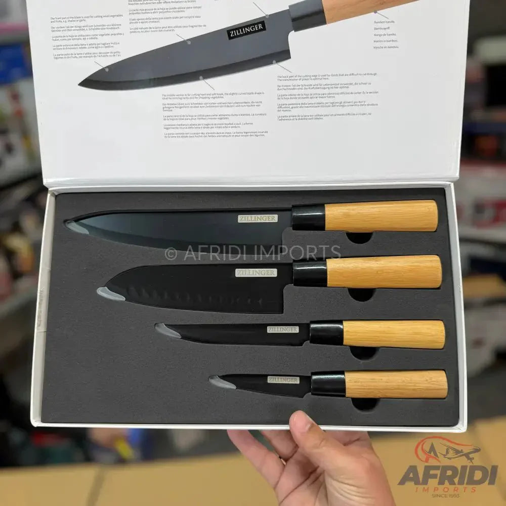 4 Piece Japanese Kitchen Knives Set